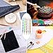 200 Sheets Carbon Paper Black Graphite Paper Transfer Tracing Paper and 5 Pieces Ball Embossing Styluses for Wood, Paper, Canvas and Other Art Craft Surfaces (Black&White)