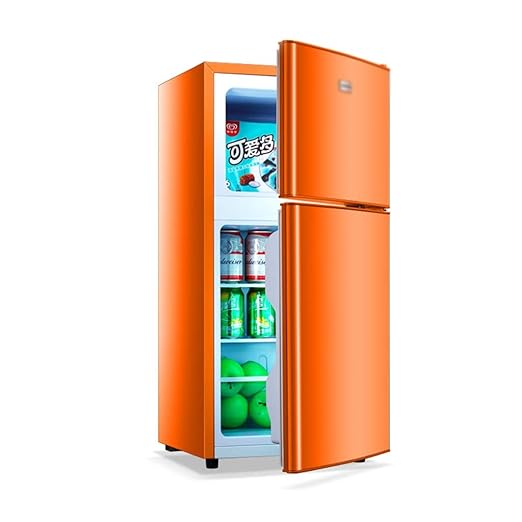 Mini nevera nevera Pequeño Doble Puerta del Refrigerador ...