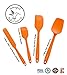 Hummingbird PS Silicone Spatula Set - Rubber Spatulas Silicone Heat Resistant for Non Stick Cookware - Kitchen Utensils for Baking, Mixing, Cooking - One Piece Design - Stainless Steel Core - Orange