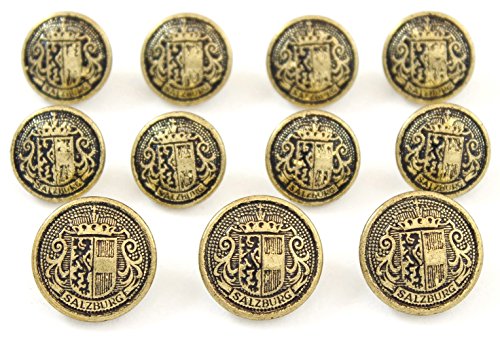 Metalblazerbuttons.com brand - antique gold - salzburg …