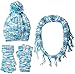 ABG Accessories Girls' Chunky Knit Hat, Scarf and Popover Glove Set
