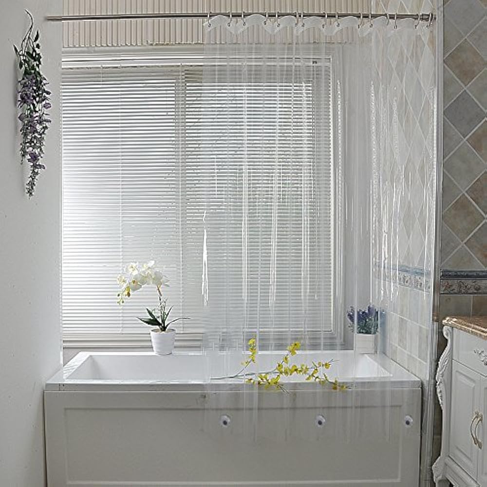 Clear Shower Curtain Liner 72 X 75 Inch, PEVA Bath Home Hotel, Extra