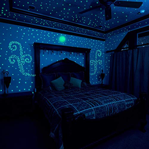 Glow In The Dark Stars Moon Stickers For Kids Bedroom Walls