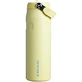 Stanley IceFlow Flip Straw 2.0 Water Bottle 24 OZ | Built-In Straw with Larger Opening | Lightweight & Leak-Resistant | Insulated Stainless Steel | BPA-Free | Pomelo