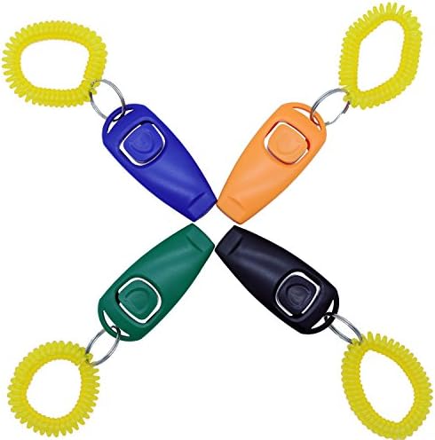 Petute Dog Whistle, Dog Training Whistle to Stop Barking, Dog Obedience Tricks Adjustable High Pitch Ultra-sonic Sound Tool with Lanyard Strap, Dog Training eBook (4Pack)