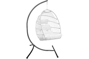 GOUTIME Hammock Chair Stand Only, C Hanging Chair Stand Frame Holder for Indoor Outdoor Swing Egg Chairs, Max Load 350 LBS
