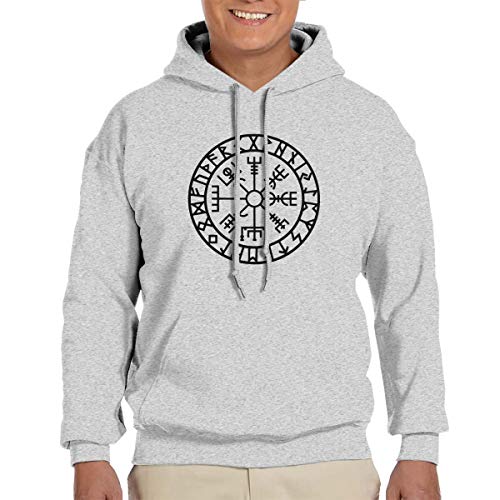 Mens Pullover Viking Symbol Nordic Compass Hoodie 100 Cotton