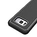 Samsung Galaxy S8 Case, Laxier Lightweight Slim Thin Soft Silicone + Hard PC Plastic Dual Layer Rubber Bumper Protective Phone Cover (just for the regular size S 8, not fit S 8 plus)(black)