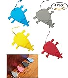 JM-capricorns 4 Pack Universal Silicone Door Stopper Finger Protector-Premium Cute Colorful Cartoon Mouse Style- Flexible Silicone Door Stops (Multiple colors)