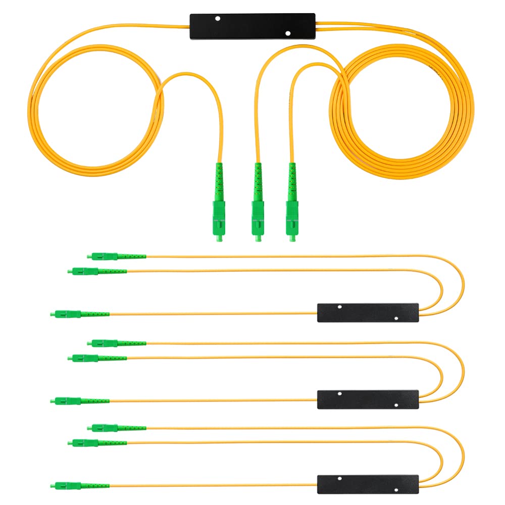 4PCS Fiber Optic Cable Splitter with 1 to 2