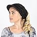 D&Y Women's Beanie Tail Cable Knit Visor Ponytail Beanie Hat with Hair Tie.