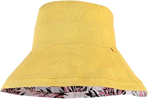 yellow floppy sun hat