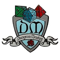 Dark Spark Decals DM Dungeon Master Shield - 1.5" Enamel Pin, Great for Tabletop Gamers