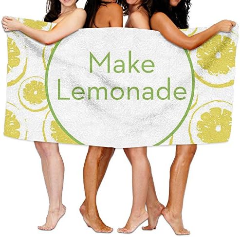 Make Lemonade Adult Soft Microfiber Printed Beach Towel For Swimming,surf,Gym,spa 80cm130cm,highly Absorbent