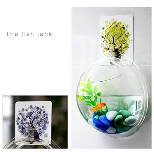 Home Decoration Pot Plant Wall Mounted Hanging Bubble Bowl Fish Tank Aquarium Size L
