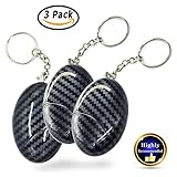 130dB Personal Alarms Premium Emergency Safety Sound Whistle Self-Defense Security Alarm Cute Bag Decoration for Kids/Women/Girls/Elderly Self Protection (3 Pack, Black)