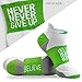 Gone For a Run Inspirational Athletic Running Socks - One Size Fits Most - Set of 3 Pairs - Multicolored (Good Karma)
