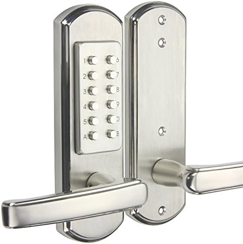 MINGSUO Left Handles Door Lock Keyless Entry Mechanical Code Keypad Home Security Password Stainless Steel 304 Not Deadbolt