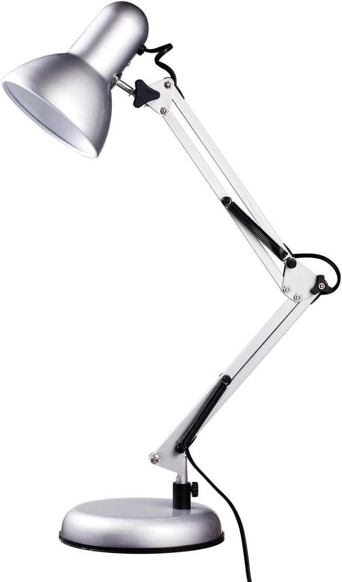 Adjustable Study Desk Lamp Table Lamp Silver Lamp Amazon.co.uk Lighting
