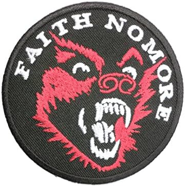 FAITH NO MORE Wolf Iron On Sew On Embroidered Band PatchApprox: 2.9"/7.5cm x Approx: 2.9"/7.5cm By MNC Shop