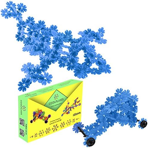 CoolFlakes – Creative and Educational Interlocking Flakes for Boys and Girls (Blue) - 120 PCS