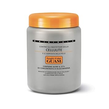 Amazon Com Guam Anti Cellulite Seaweed Wrap Original Formula Skin Tightening Cellulite Treatment For Thighs And Legs Inches Reduction Hot Mud Thigh Wraps For Cellulite Removal 1kg By Guam