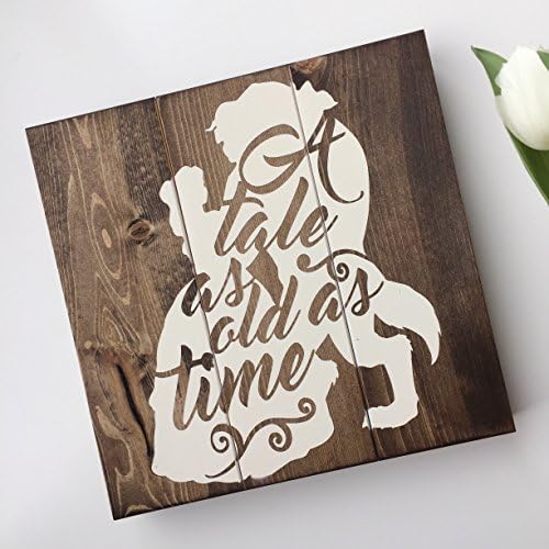 Belle and Beast Sign, Tale As Old As Time, Beauty Sign, Princess Sign, Princess Decor, Disney Quote, Enchanted Rose Decor, Belle Sign, Beast