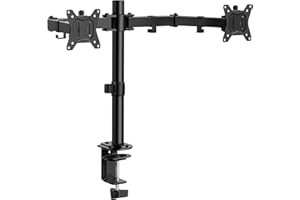 ErGear Dual Monitor Desk Mount, Fully Adjustable Dual Monitor Arm for 2 Computer Screens up to 32 inch, Heavy Duty Dual Monit