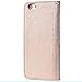 Hilda Phone Case for iPhone 6,iPhone 6s,[Upgraded-Opened Volume and Power Button Ports,no Break Issues] by HiLDA,Wallet Case,PU Leather Case,Credit Card Holder,Flip Cover Skin[Gold]