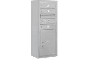 Salsbury Industries 3810S-03AFU Surface Mounted Horizontal Mailbox, Aluminum