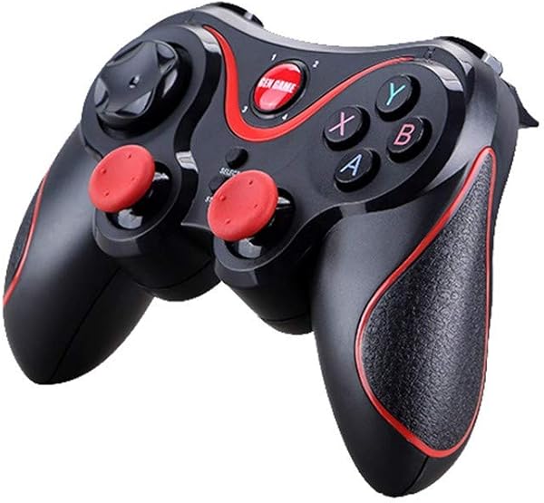 Bluetooth Gamepad Sensa Fili Android Game Controller con soporte del telfono para Android Smartphone Xiaomi Huawei Samsung IOS TV Box Tablet PC negro