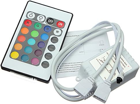 24 Key IR Remote Controller For DC 12V RGB LED Light Strip .