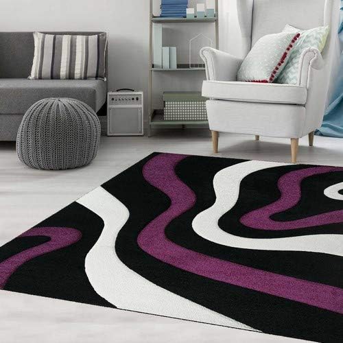 Moderne Designer Teppiche Verschiedene Muster Lila Rot Grau Schwarz Weiss 120x170 Cm Amazon De Kuche Haushalt