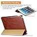 icarercase Vintage Series Leather Folio Flip Magnetic Latch Kickstand Case for Apple iPad Air 2/ iPad 6 - Brown