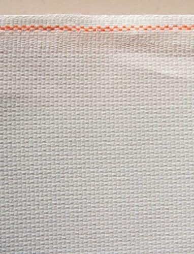 White 14 Count Zweigart Cross Stitch Aida Measuring 50cm x 75cm (19 x 29 Inches)