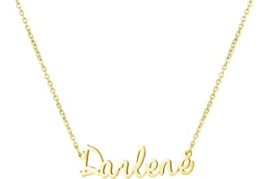 Awegift Personalized Name Necklace 18K Gold Plated New Mom Bridesmaid Gift Jewelry for Women