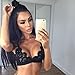 LOVELYIVA Women Sexy Camisole Vest Bandage Ultrathin Push up Bra Crop Top Lingerie Bustiers (small, Black)