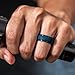 Saco Band Silicone Rings for Men - 7 Pack Rubber Wedding Bands