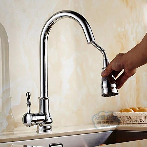 ZCYJL Grifo cocina Artículos de baño todo el cobre, cromo, agua fría y