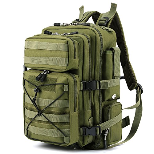 Gonex Tactical Military Backpack Rucksack, Molle Bug Out Bag Backpacks for Outdoor Hiking Camping Trekking Hunting 30L (Olive)