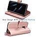 Tekcoo Compatible for Galaxy S9 Wallet Case/Samsung Galaxy S9 PU Leather Case, Luxury ID Cash Credit Card Slots Holder Carrying Folio Flip Cover [Detachable Magnetic Hard Case] Kickstand -Rose Gold