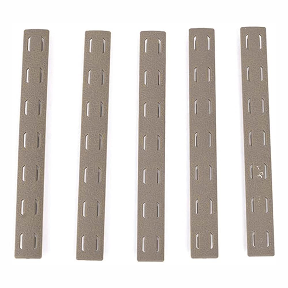 SBGJMY 5pcs Mlok Handguard Protector Rubber Rail Cover Panel for MLOK Handguard System (Tan)
