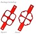 Lanyani 2-pack Silicone Perfect Pancakes Mold Nonstick Egg Ring Maker Breakfast Pancake Shaper – Round and Heart shape, flower and oval (Heart and Oval)