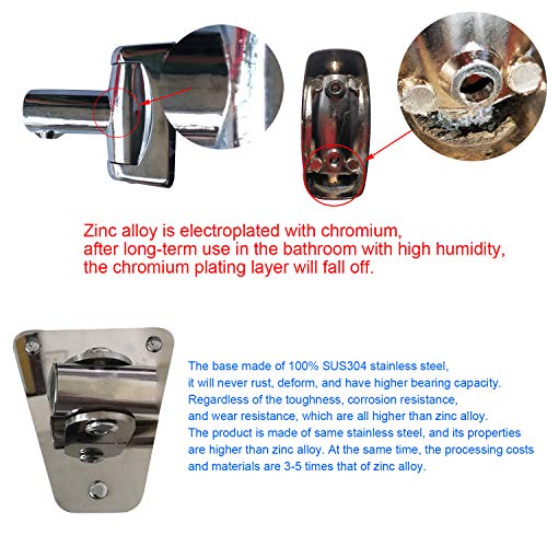 Sikaiqi Adjustable Curved Shower Curtain Rod, SUS304 Stainless Metal