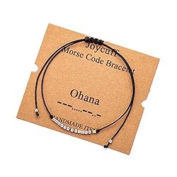JoycuFF Gift for Ohana Morse Code Bracelets for