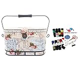 Dritz Sewing Basket Large Oval Metal Handle (12