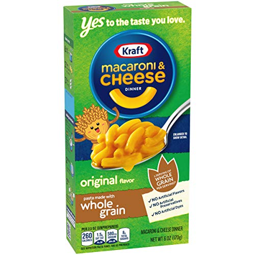 Kraft Original Flavor Whole Grain Macaroni and Cheese Meal (6 oz Boxes