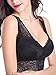 Intimate Portal Women Madison Lace Bra - Full Coverage Lightly Padded Wire Free Bralette Black 34C