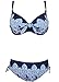 Kiddom Plus Size Bikini Set Large Bust Floral Printings 2 Piece Bathing Suit Cup C-F