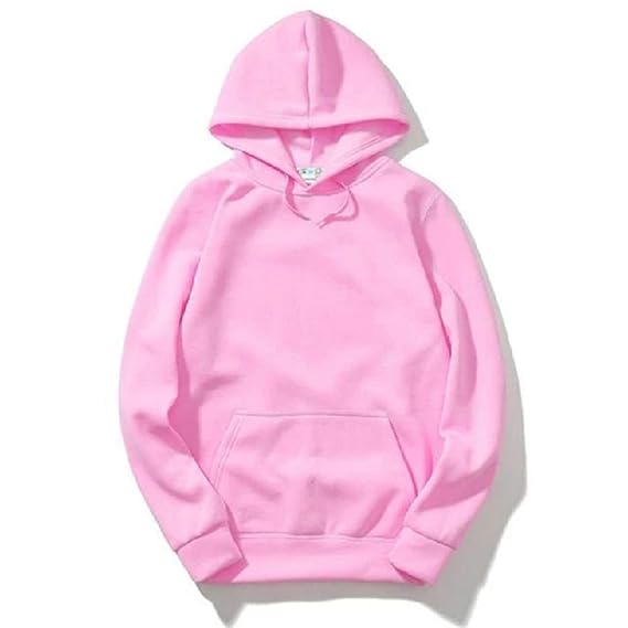 plain baby pink hoodie
